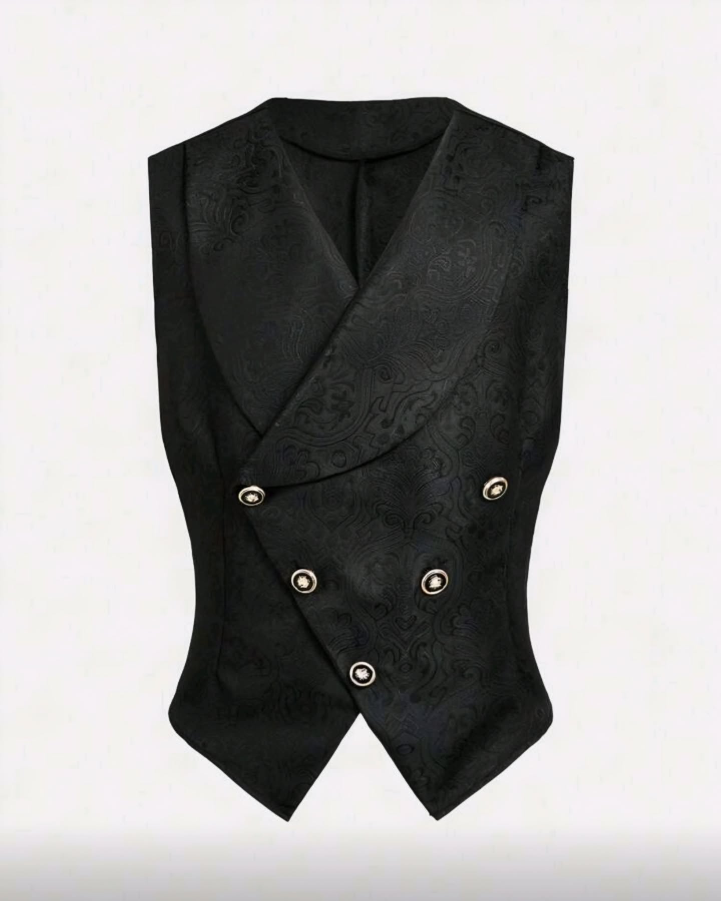 chaleco negro goth con filigrana