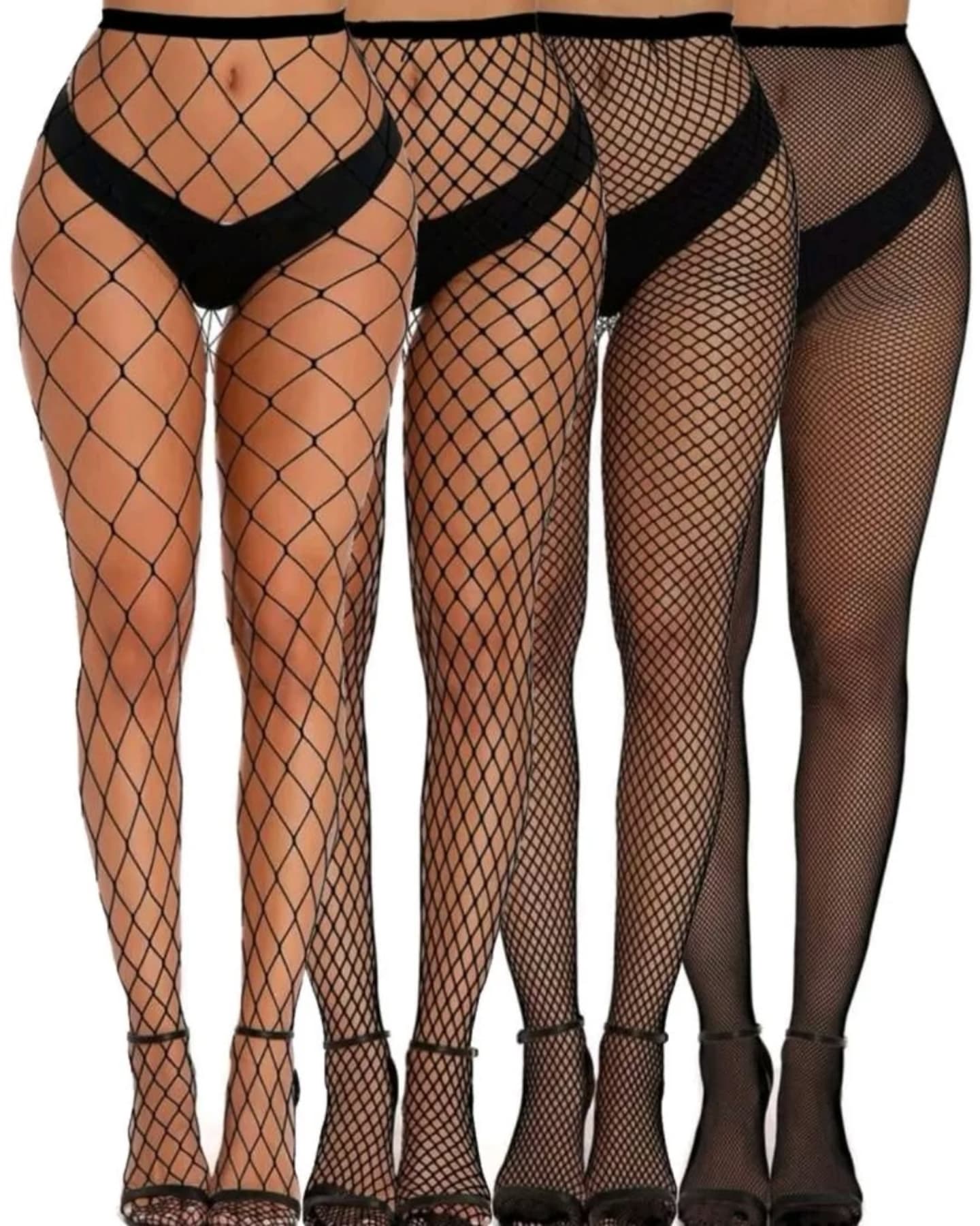 medias panty negras de huequitos