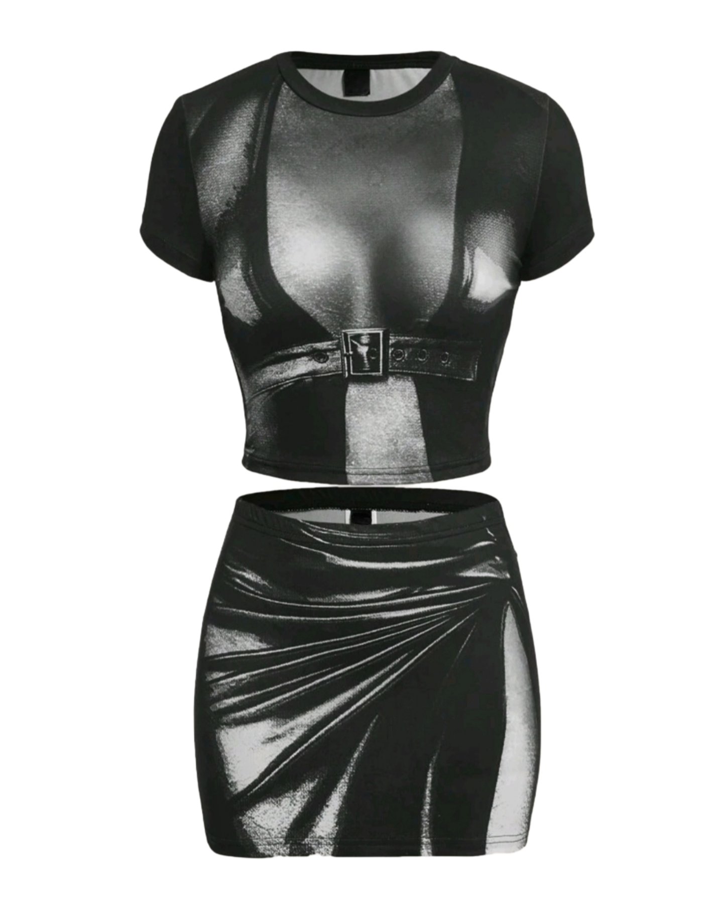 Conjunto falda con cuerpo 3D