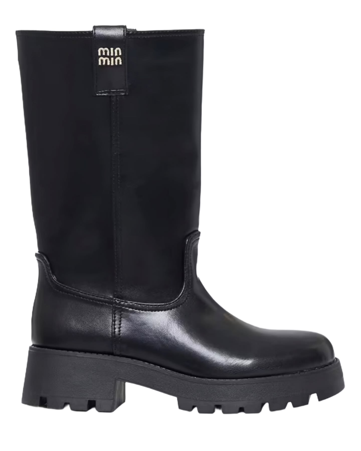 Botas largas negras sencillas Min Min