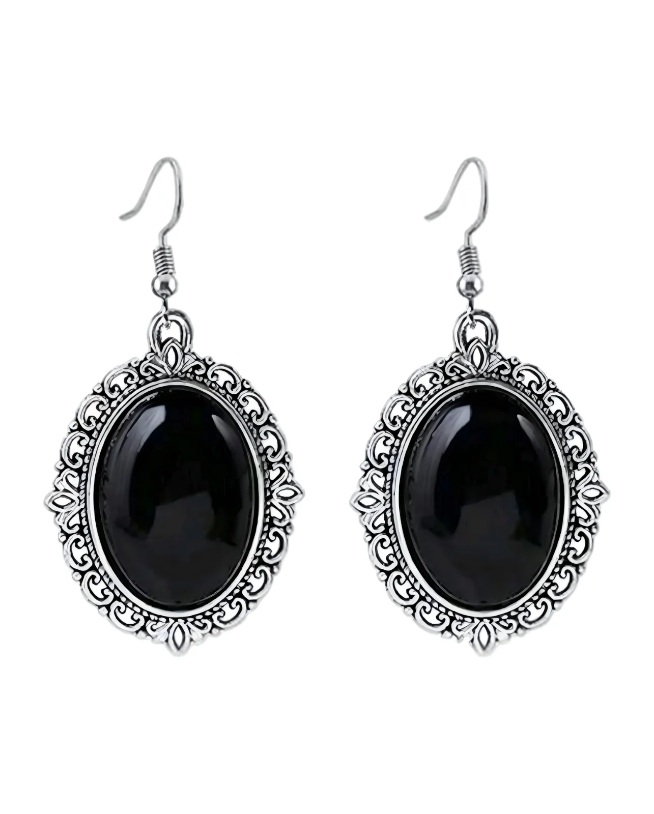 Aretes De Círculo Negro