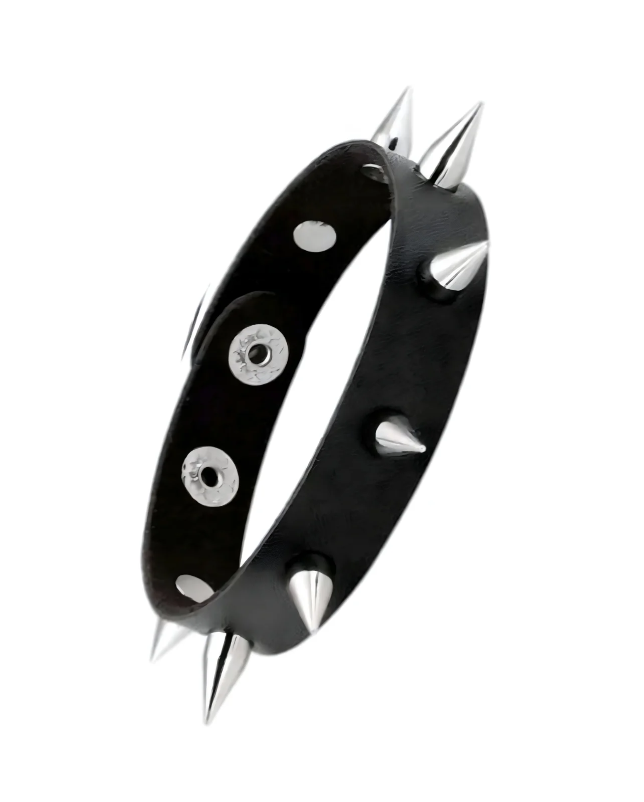 Pulsera Negra De Tachuelas Con Pullas