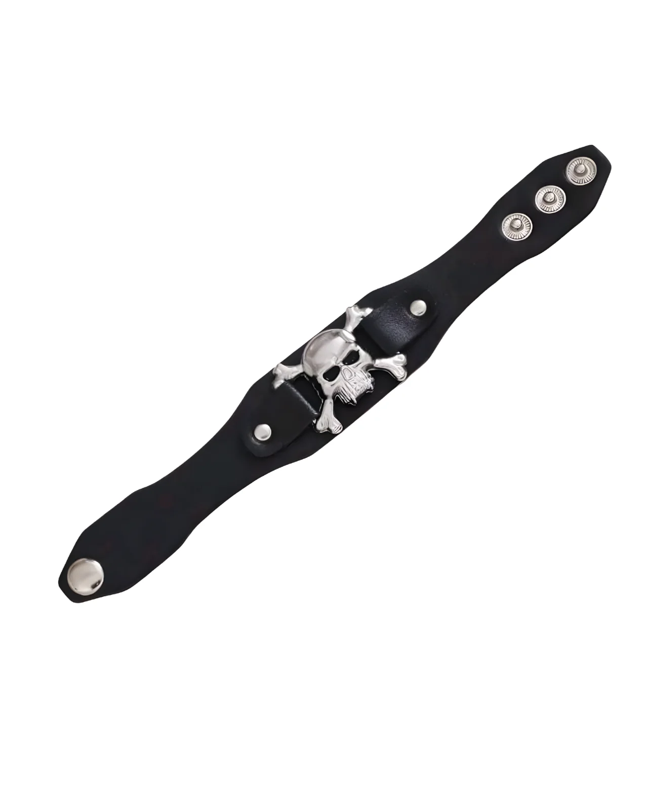 Pulsera De Cuerina Con Adorno Calavera